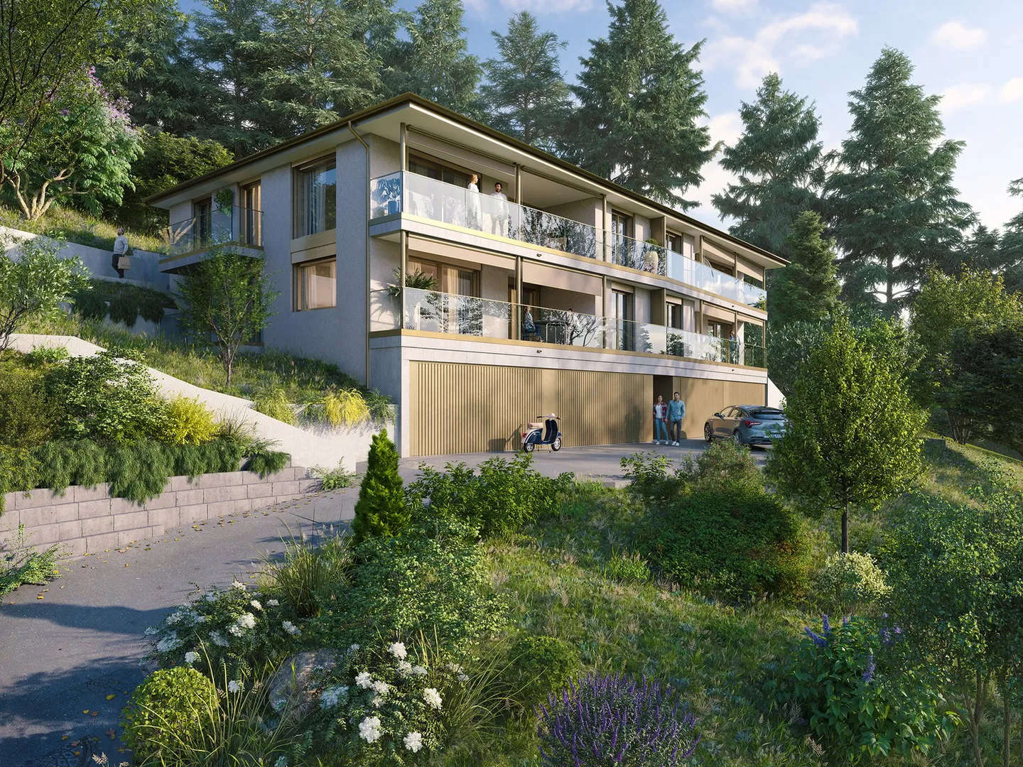 Grandvaux – Résidence « Le Genevrey » Magnifique appartement de 4.5 pièces neuf avec vue exceptionnelle - Photo 2 sur 6