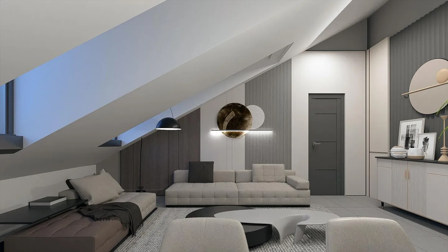 DENGES, nuova costruzione, studio in mansarda. Fascino del vecchio e del moderno - Foto 7 di 9