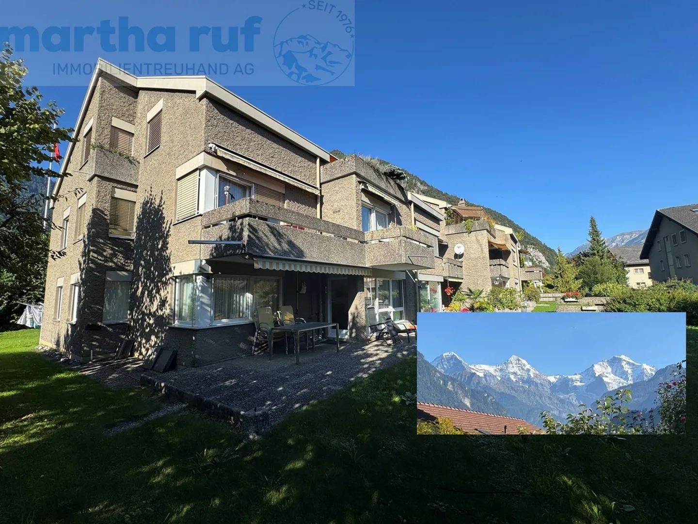 Appartamento di 4,5 stanze al piano terra con vista sull'Eiger, Mönch e Jungfrau - Foto 1 di 12