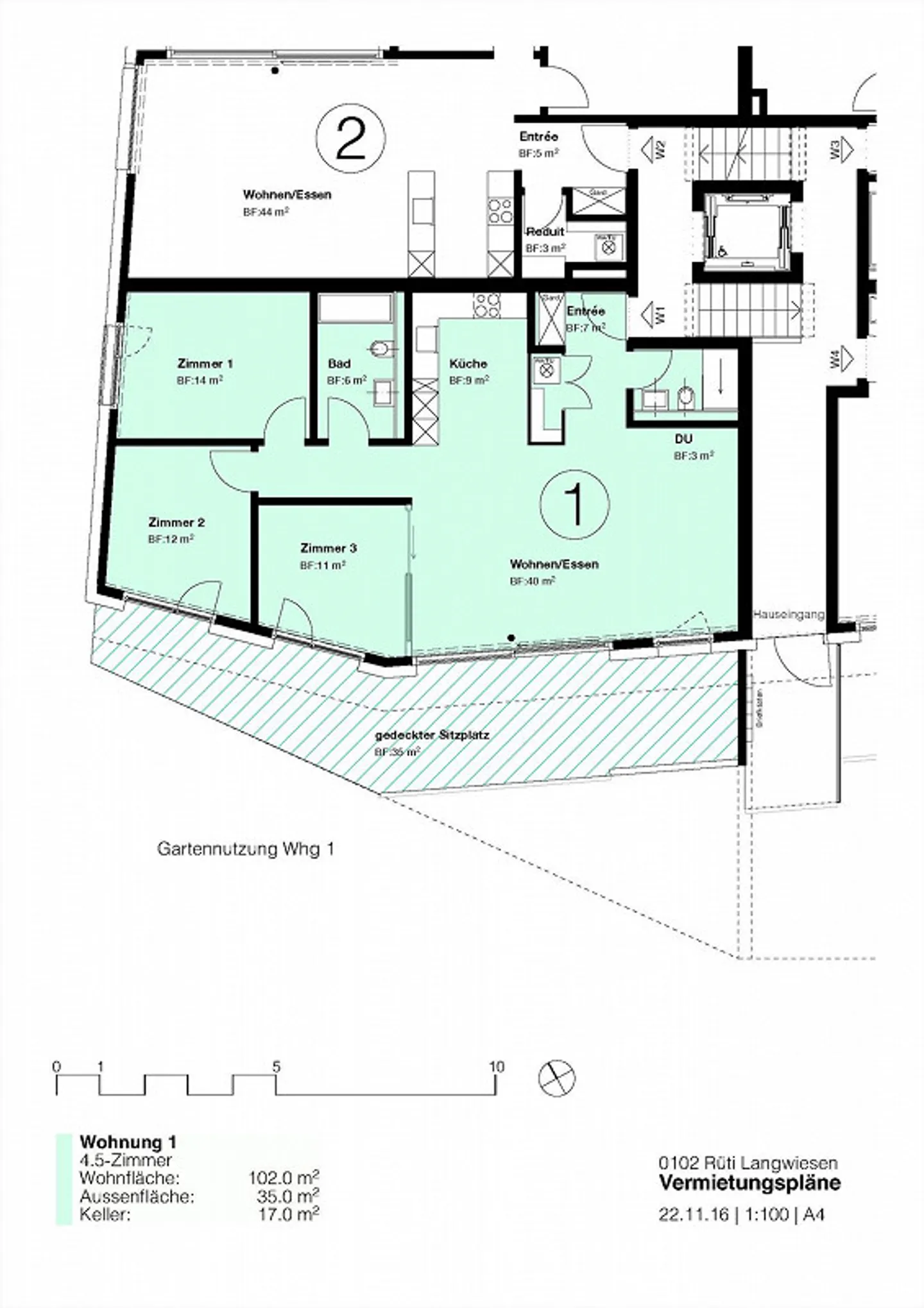 Appartement moderne de 4,5 pièces avec patio idyllique à louer - Photo 11 sur 11