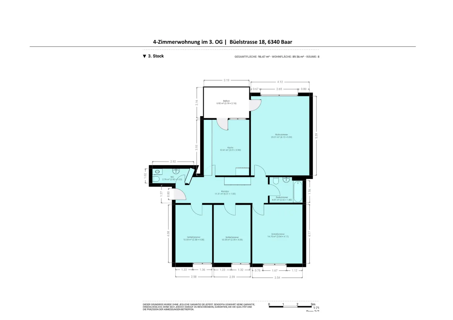 Nice 4-room apartment with balcony - Photo 10 of 10