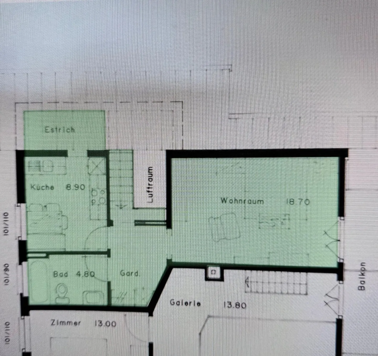 À louer : Appartement sous les combles de 1,5 pièce à Serneus - Photo 2 sur 2