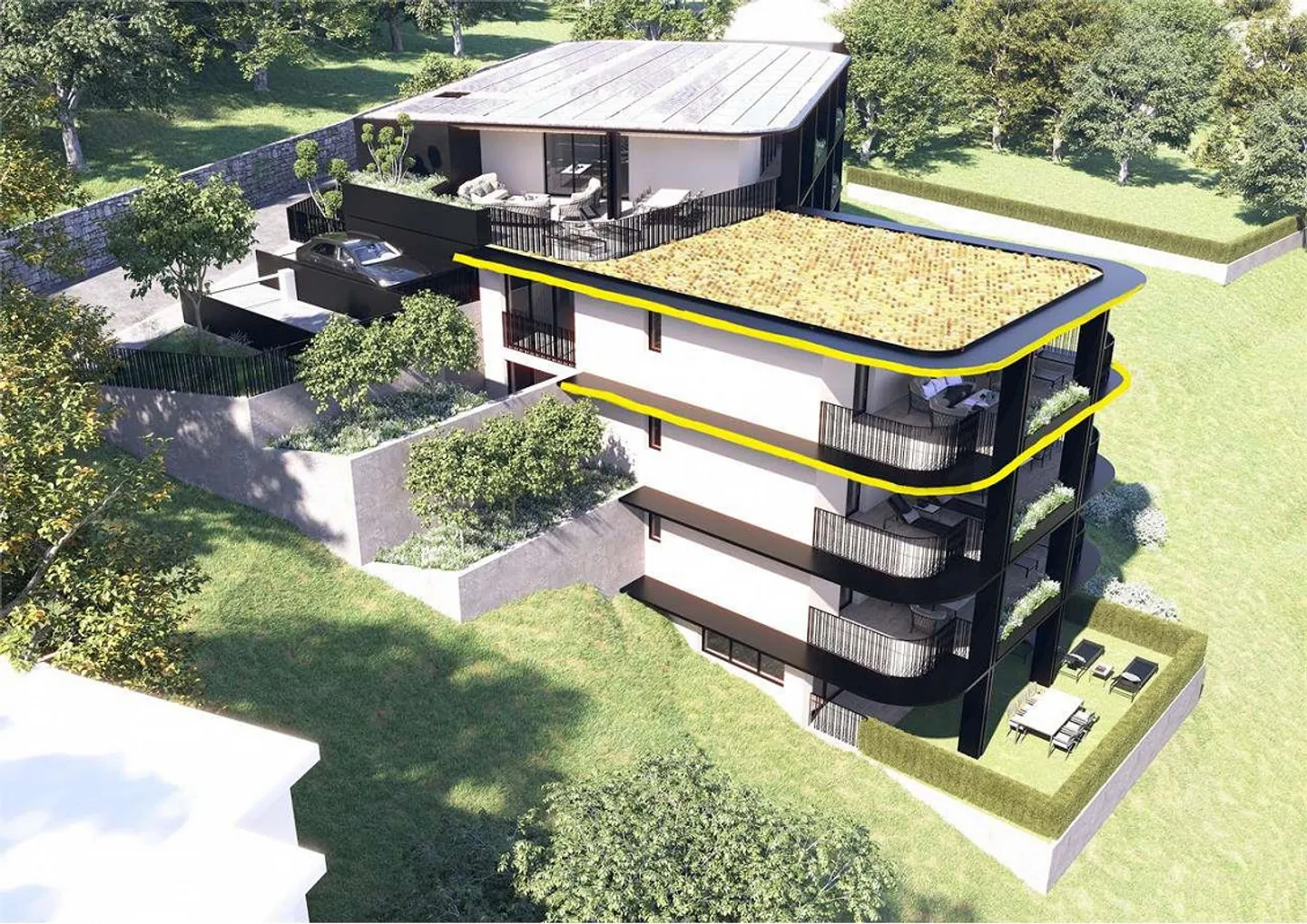 PPP7 - Pregassona : Super appartement en attique avec 5,5 pièces et terrasse panoramique - Photo 2 sur 13