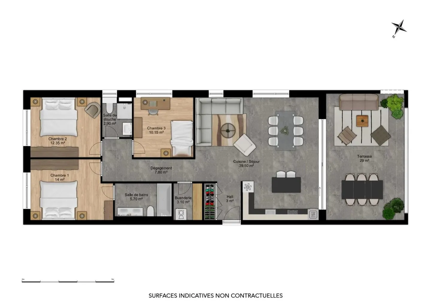 Neue 4,5-Zimmer-Dachgeschosswohnung - Minergie - Aussicht - Martigny - Foto 6 von 13