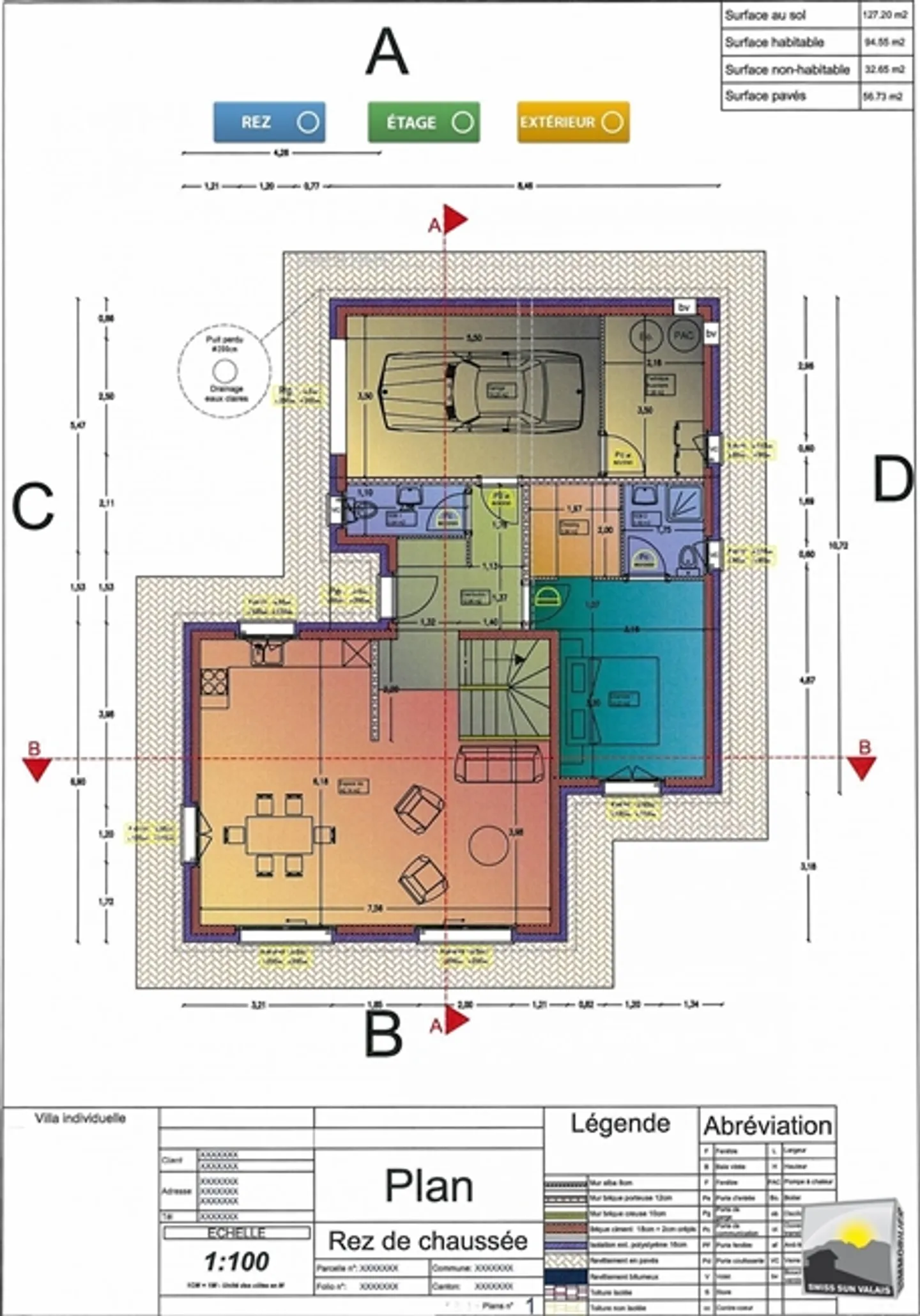 "GRANGES/Sierre I am 'MELROSE' Beautiful villa to be built 5.5 pieces of 185 m² for sale, Switzerland" - Photo 13 of 18
