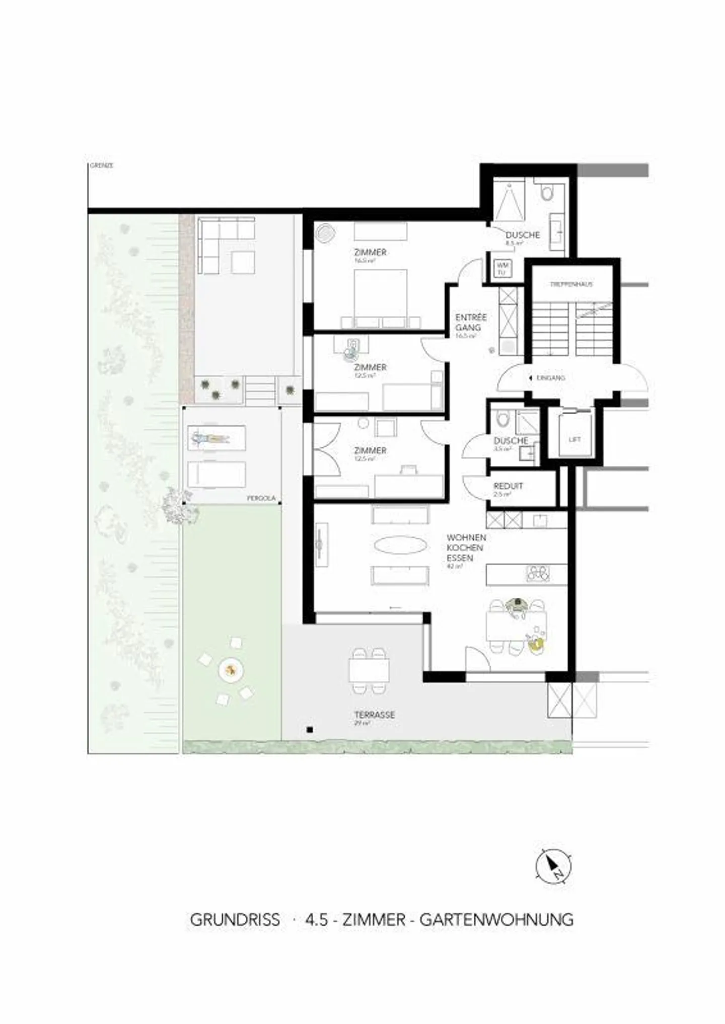 Stilvolle Gartenwohnung mit Blick - Foto 16 von 16