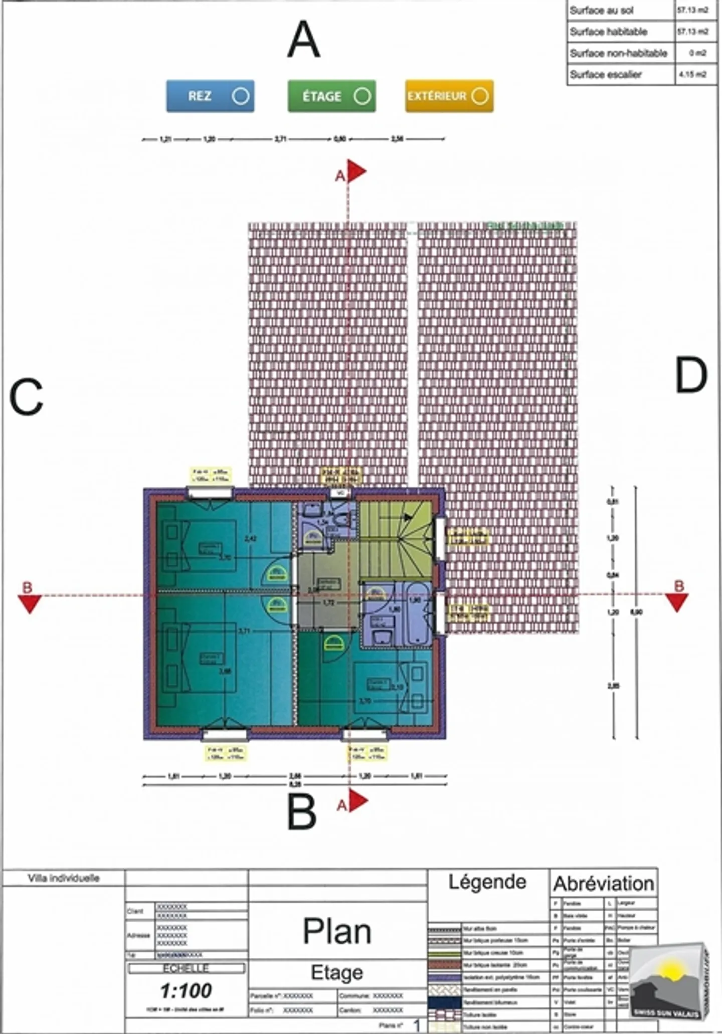 "GRANGES/Sierre I am 'MELROSE' Beautiful villa to be built 5.5 pieces of 185 m² for sale, Switzerland" - Photo 12 of 18