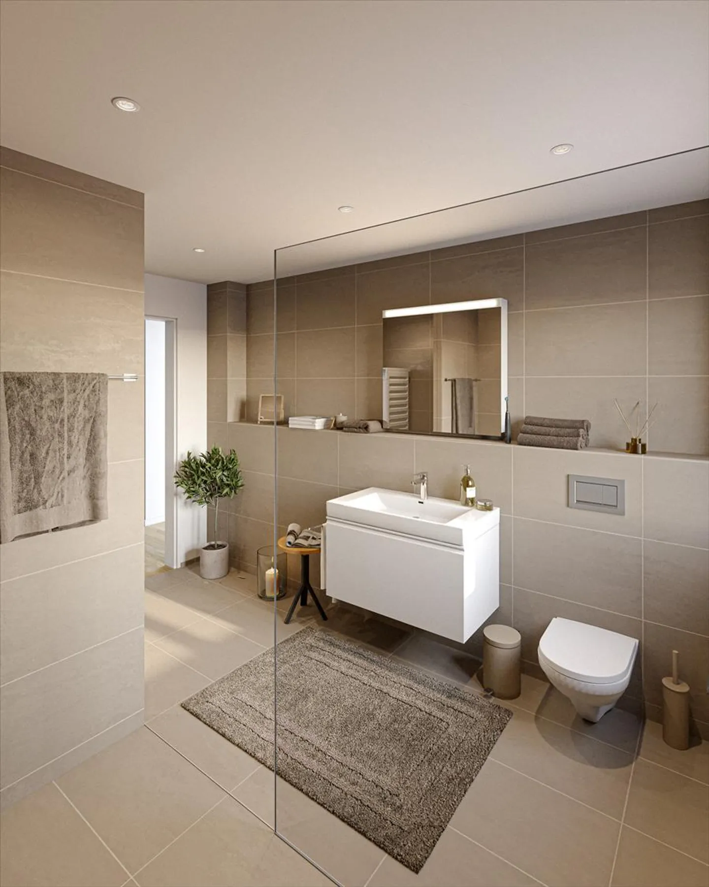 Appartement moderne de 2,5 pièces au rez-de-chaussée avec espace de détente couvert - Photo 4 sur 4