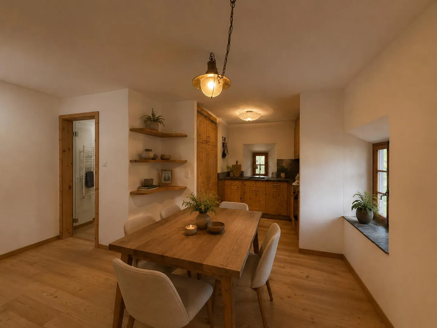 Elegante 4,5-Zimmer-Wohnung in einem authentischen Engadiner Haus in Madulain - Foto 9 von 10