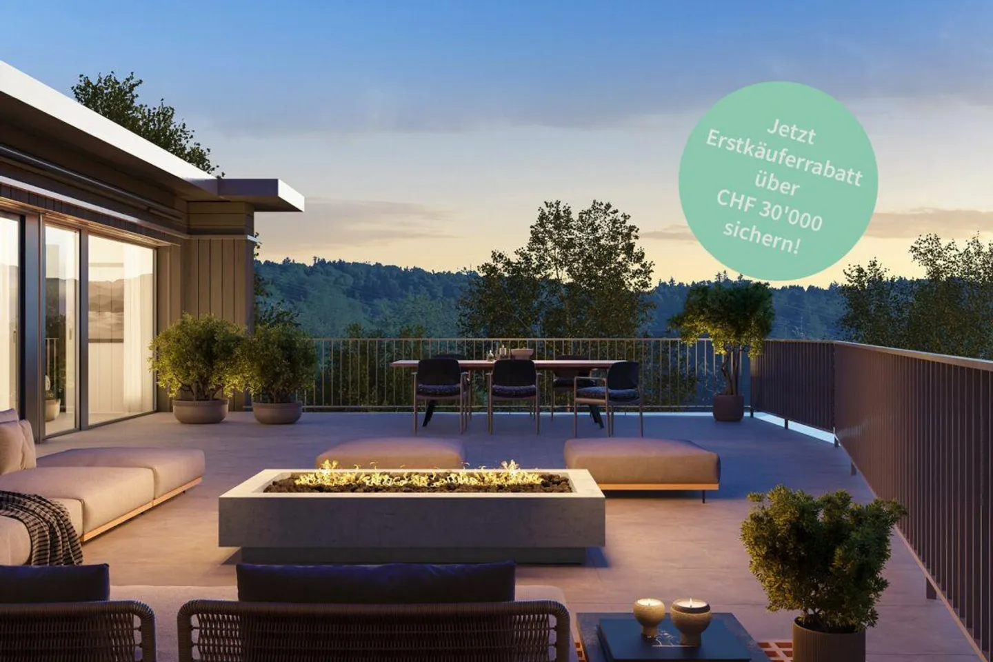 «Hofgarten» Safenwil - 120 m² grosse Terrassen mit Weitblick - Foto 1 von 8