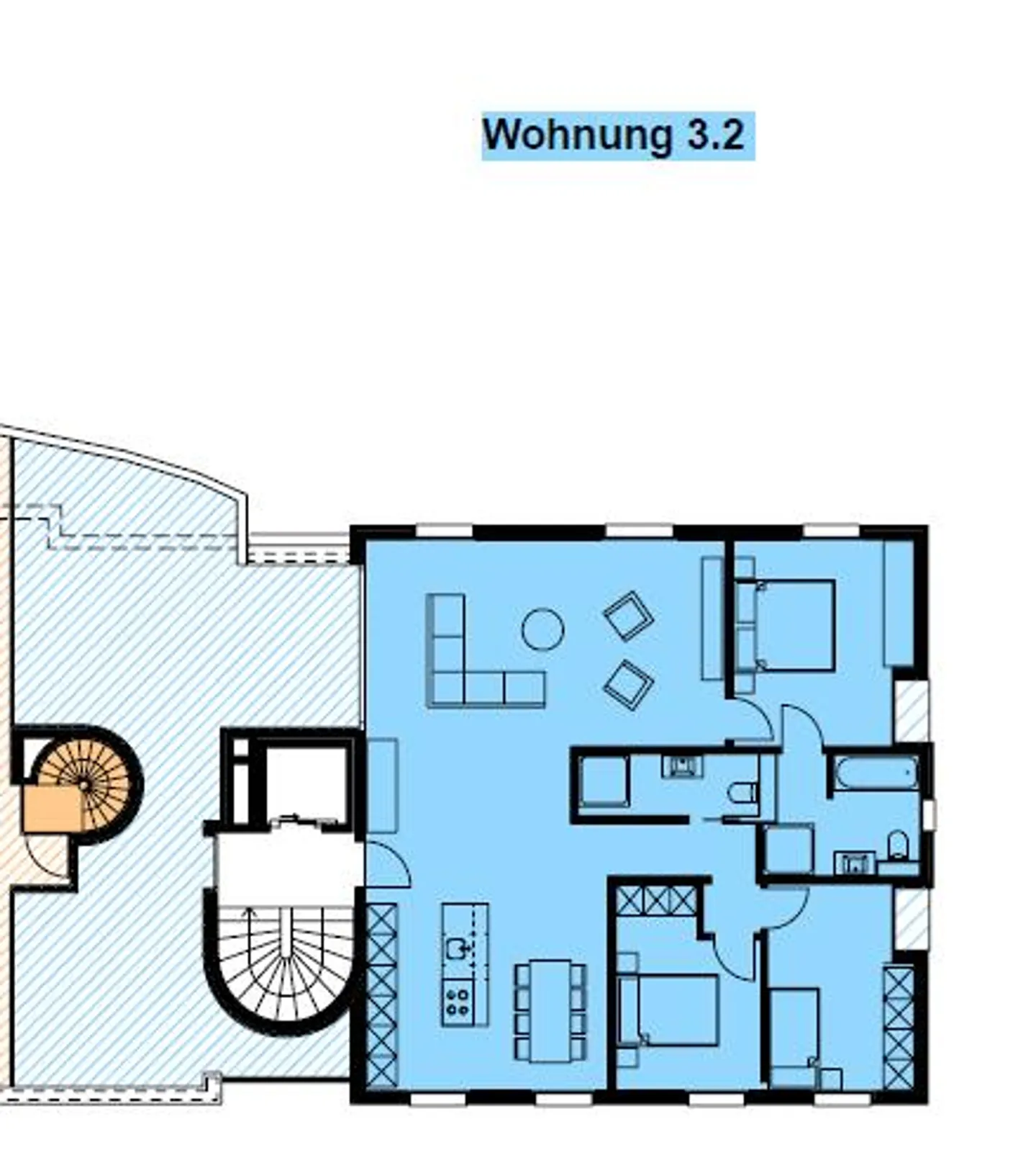 Stilvolles Penthouse mit Terrasse - Foto 10 von 10