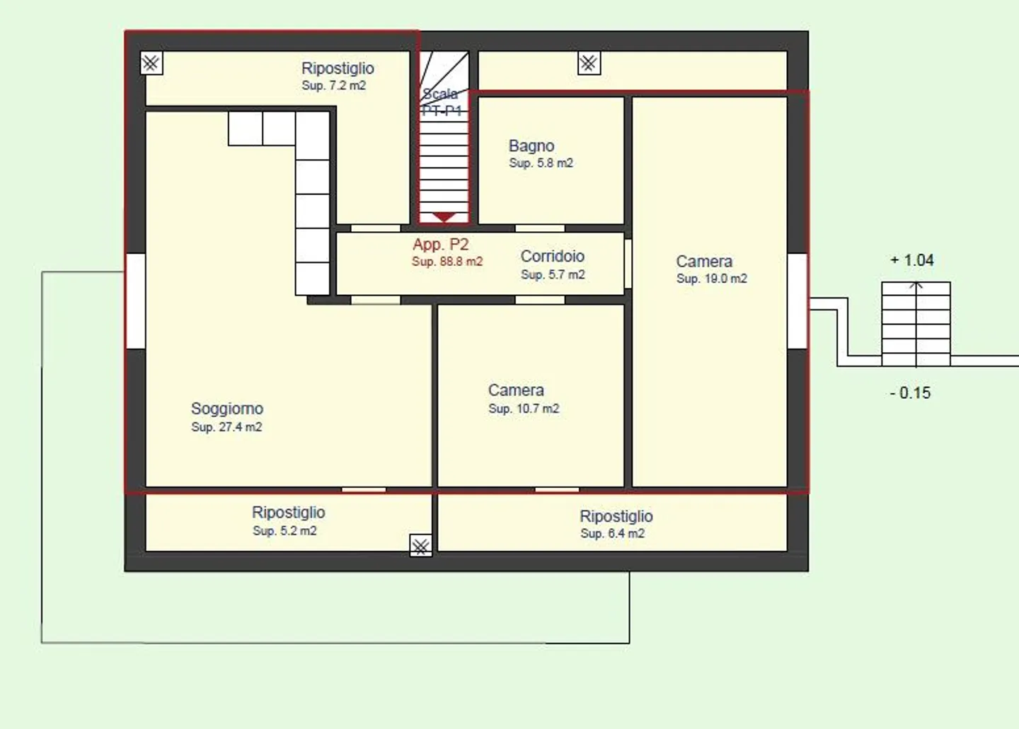 Appartamento attico di 5,5 stanze - Foto 4 di 5