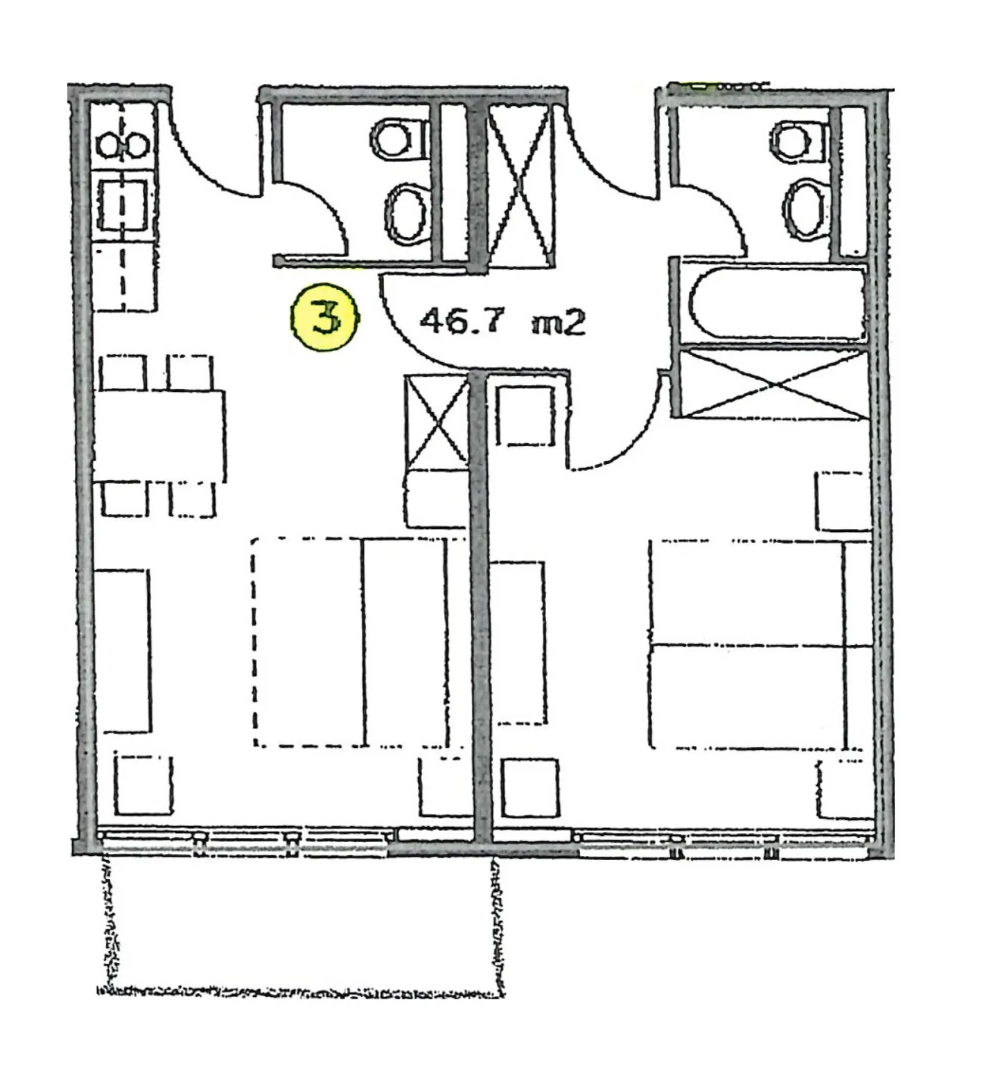 Appartamento con 2,5 stanze e balcone - Foto 6 di 10