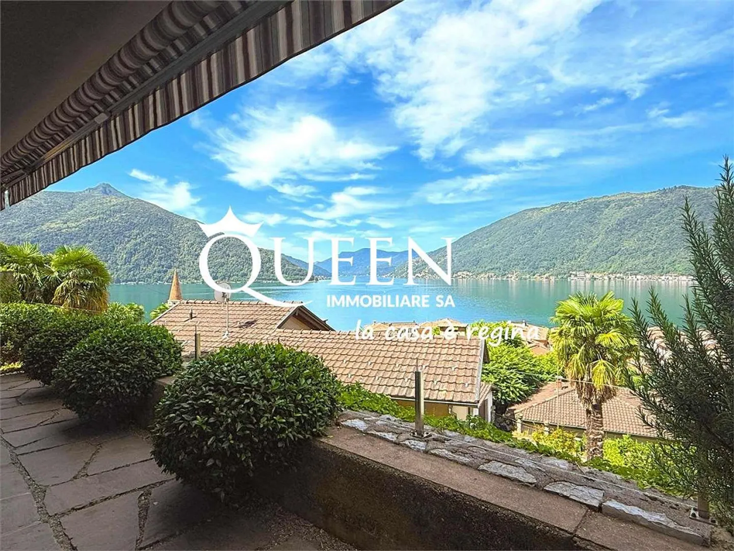 Bissone : appartement 4.5 pièces, 150 m², vue sur le lac, jardin, porche - Photo 1 sur 13