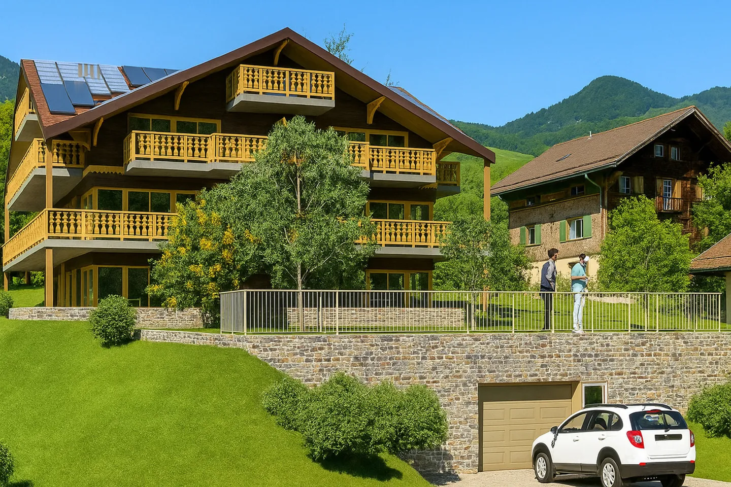 Balcon Traversant &amp; Lumière Alpine LOT 6 : Un 2.5 Pièces dÉlégance - Photo 6 sur 12