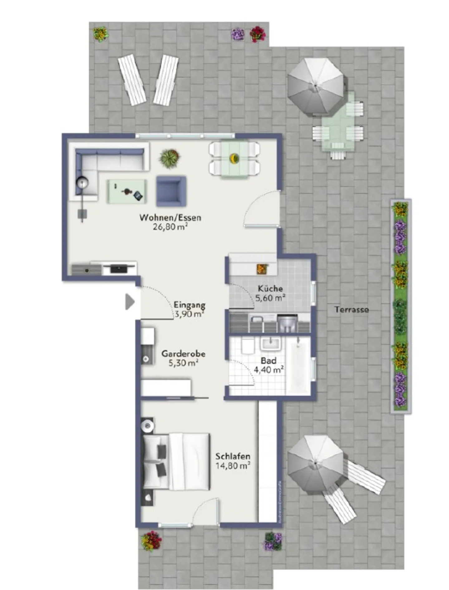 Dreamlike 2½-room penthouse apartment in Grub AR – large terrace & panoramic view - Photo 11 of 12