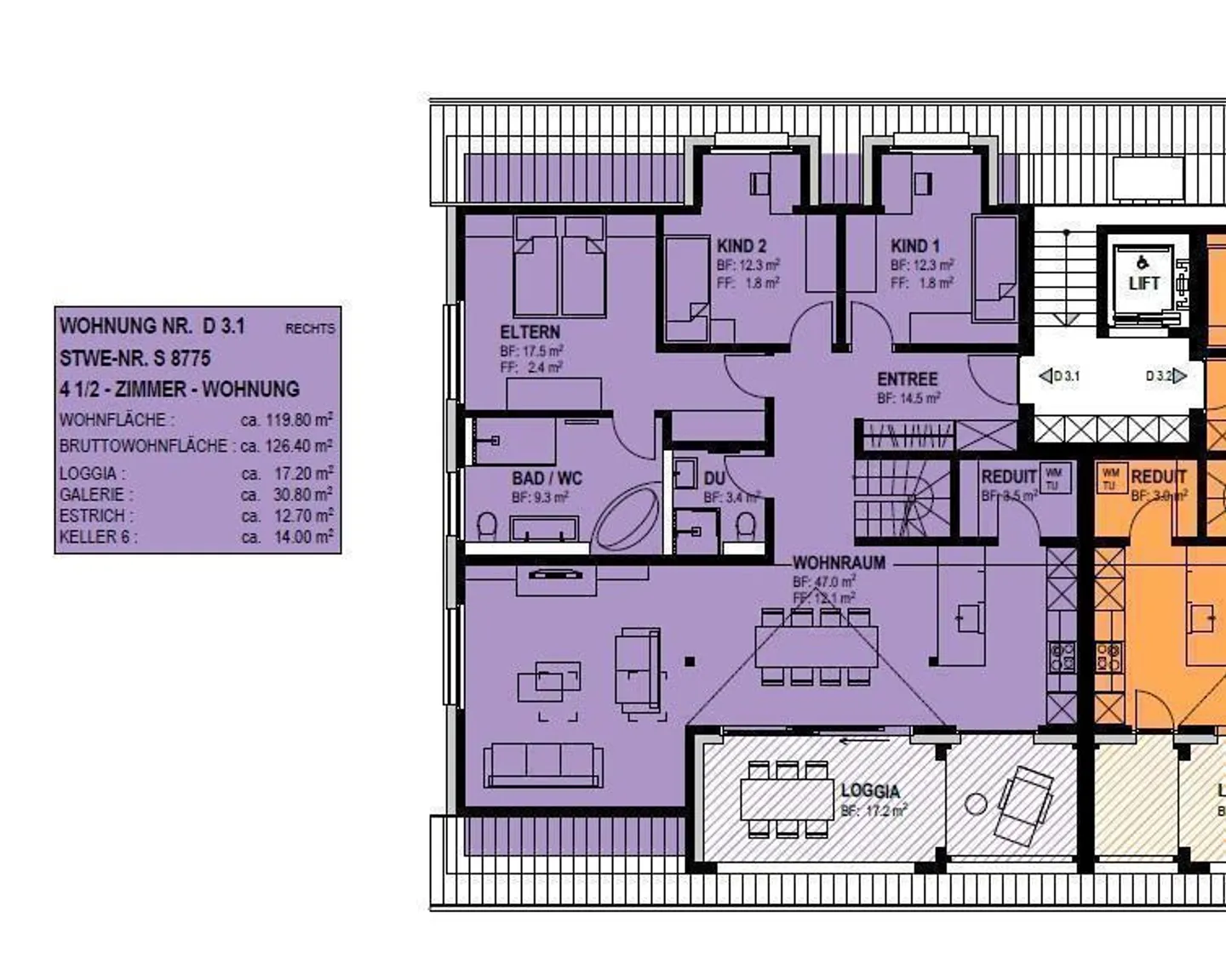 Exclusive 4.5 room gallery apartment with large loggia and high-quality finish - Photo 15 of 16