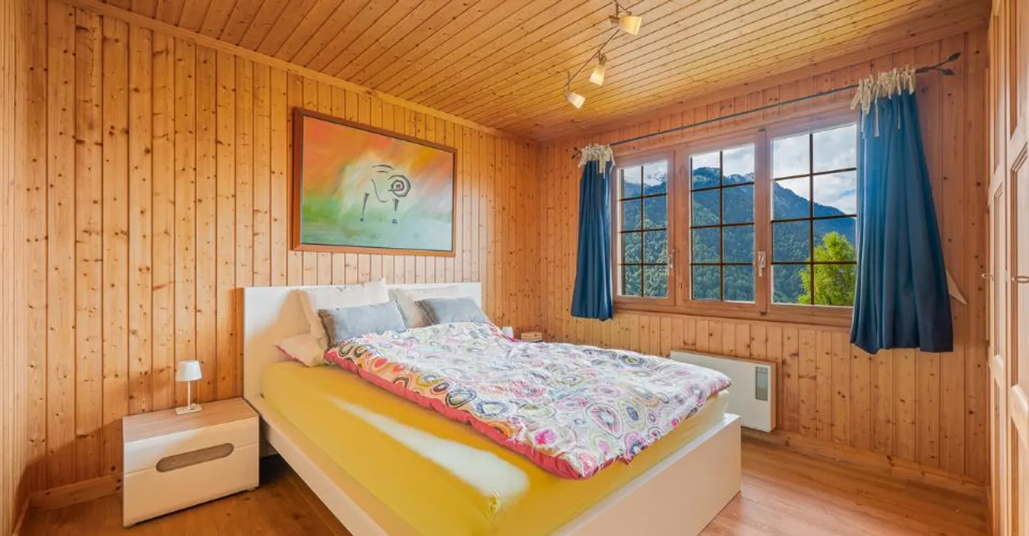 In der Nähe von Gryon - Außergewöhnliches Panorama auf den Muveran und die Dents-du-Midi Geräumiges Chalet ohne Lärm mit 2,5 unabhängigen Zimmern - Foto 7 von 13