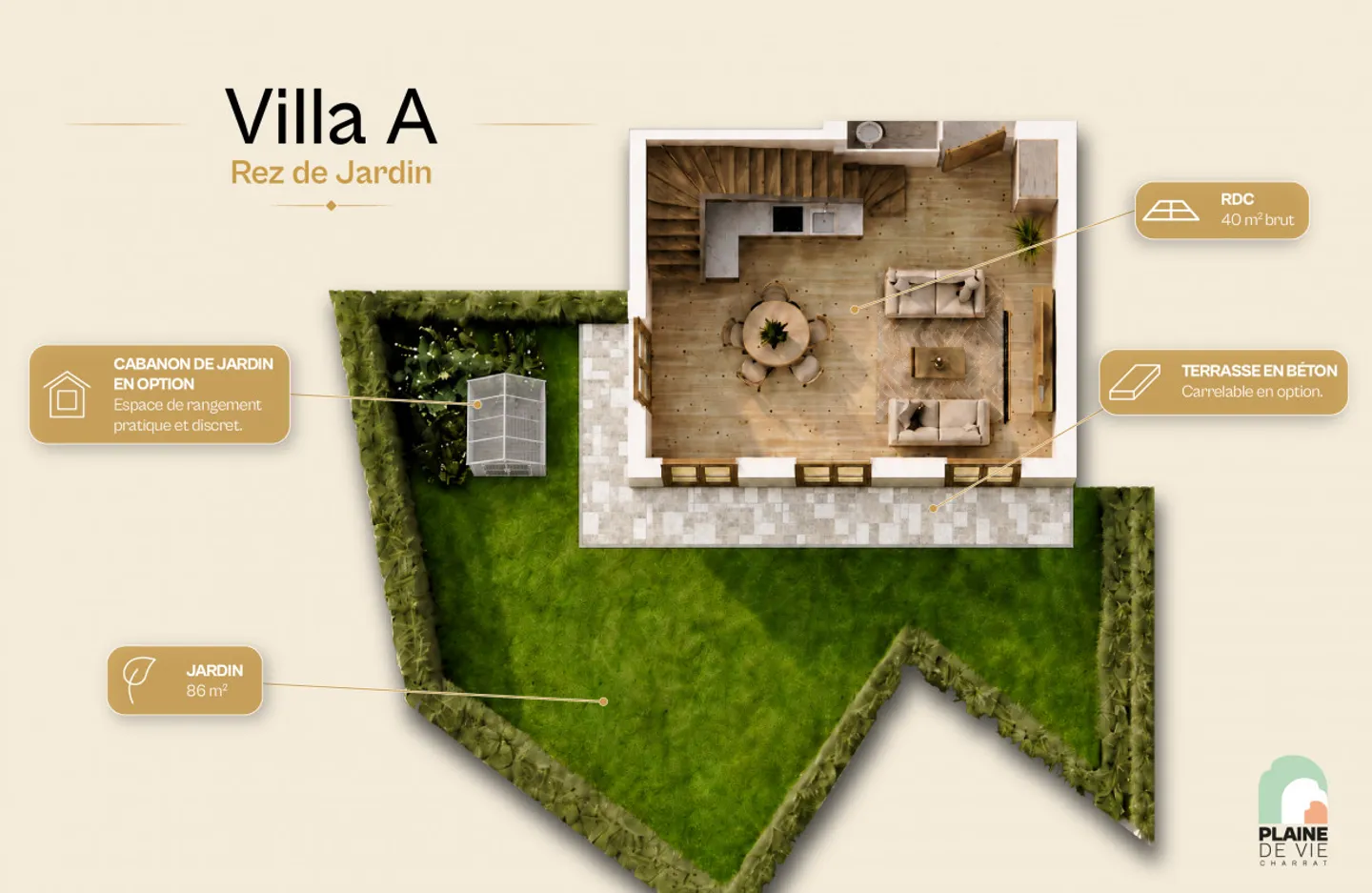 NOUVEAU - Belle villa familiale de 4,5 pièces - 114 m2 - Terrain A - Photo 4 sur 13