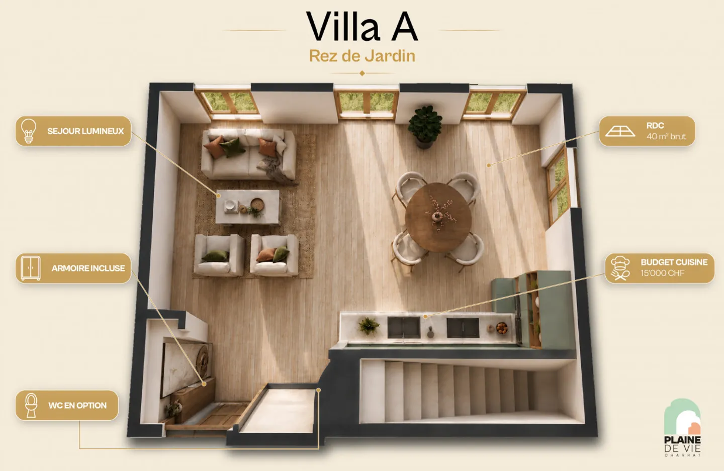 NOUVEAU - Belle villa familiale de 4,5 pièces - 114 m2 - Terrain A - Photo 3 sur 13