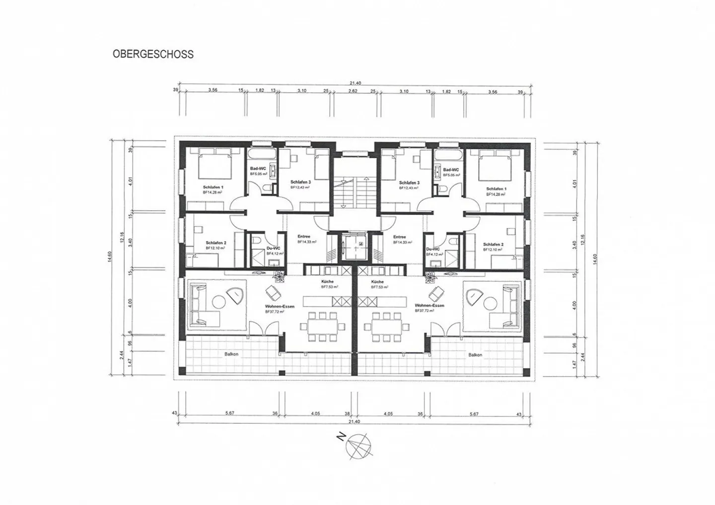 Appartement moderne de 4,5 pièces avec balcon - Photo 7 sur 7