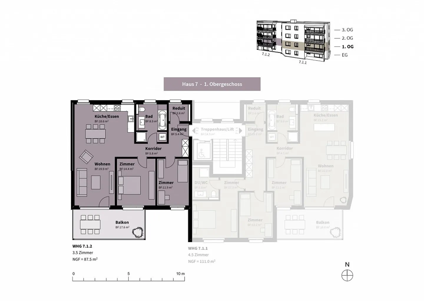Appartement moderne de 3,5 pièces à Schachen - Photo 6 sur 6