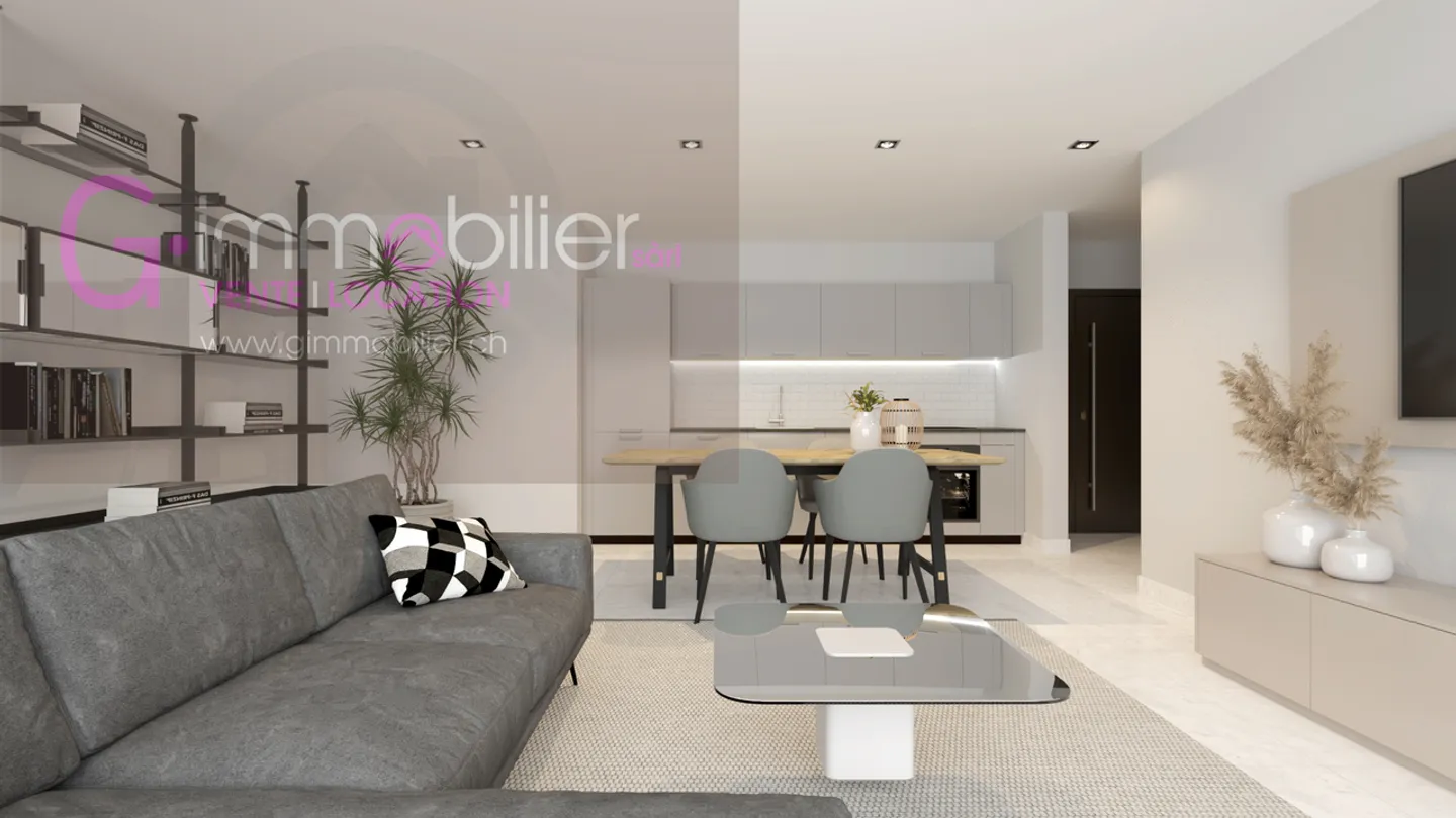 Zu verkaufen in Monthey, 2,5 Zimmer von 67m2 im 4. Stock - Foto 1 von 12