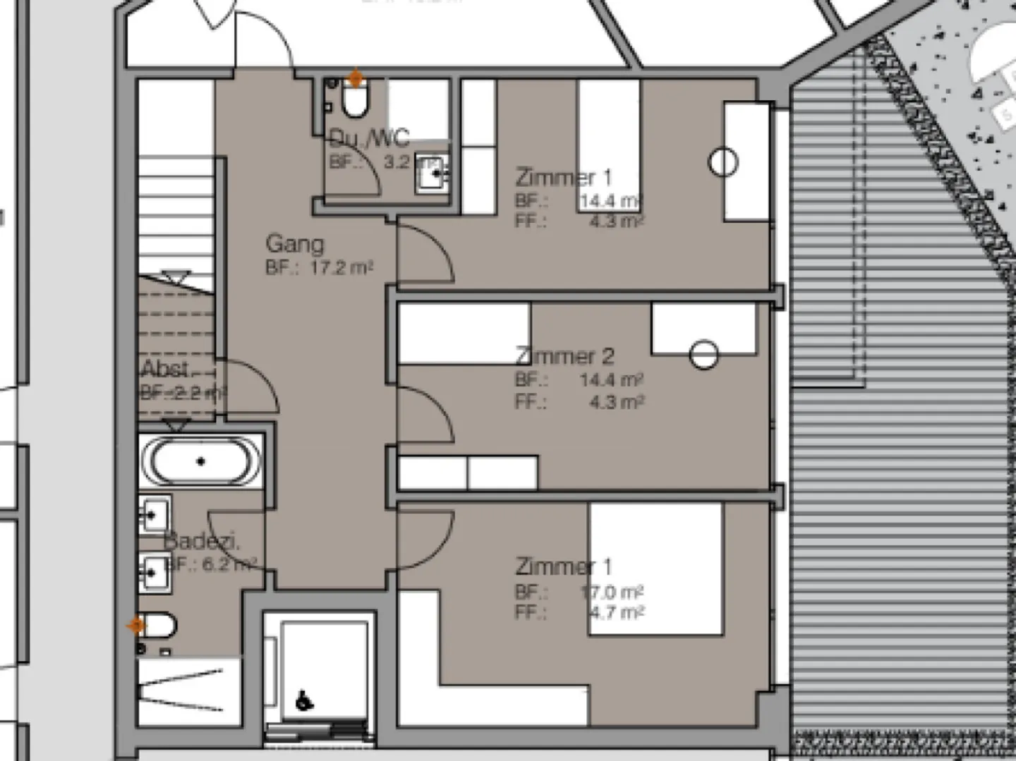Appartement en duplex avec bureau à domicile séparé : A3.2 - Photo 2 sur 43