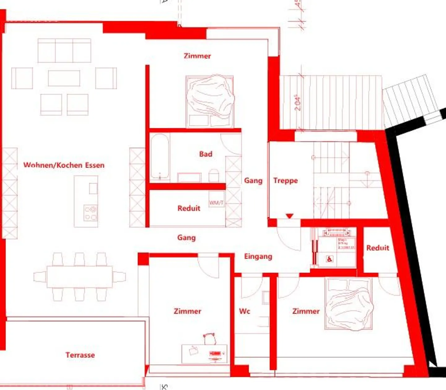 Charmante Dachwohnung in Walenstadt - Foto 2 von 2