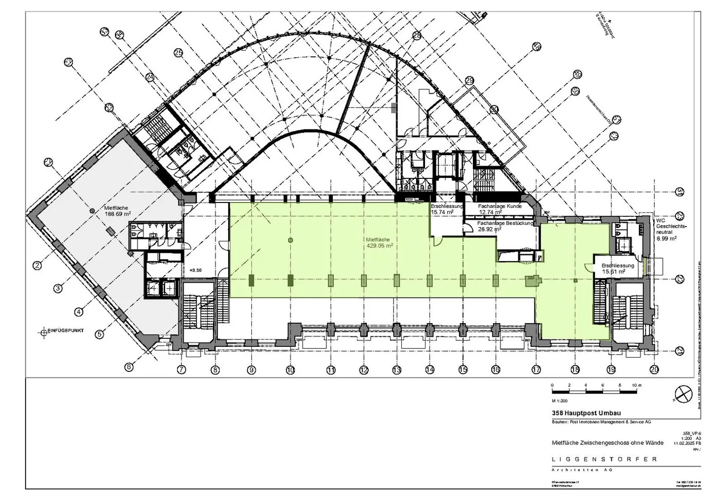 TOP area nell'edificio postale storico EG/ZG - Foto 3 di 13