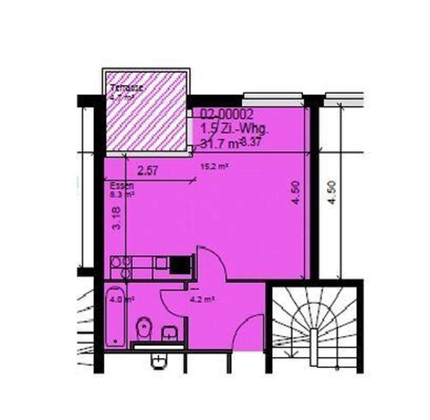 Gemütliche Singlewohnung in der Nähe des Hardwaldes - Foto 5 von 5