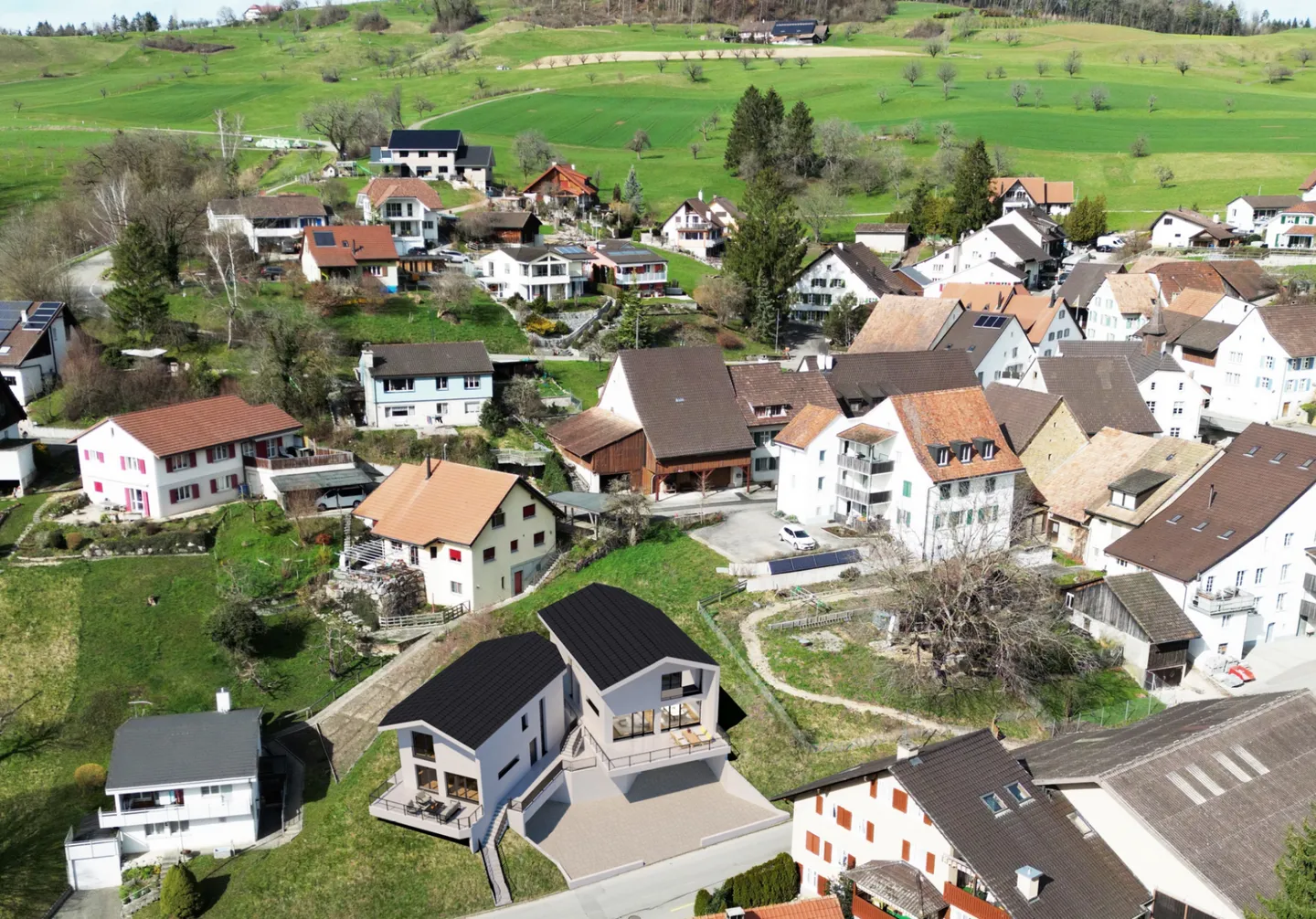 Terrain à bâtir avec permis de construire pour 2 maisons individuelles - Photo 2 sur 2