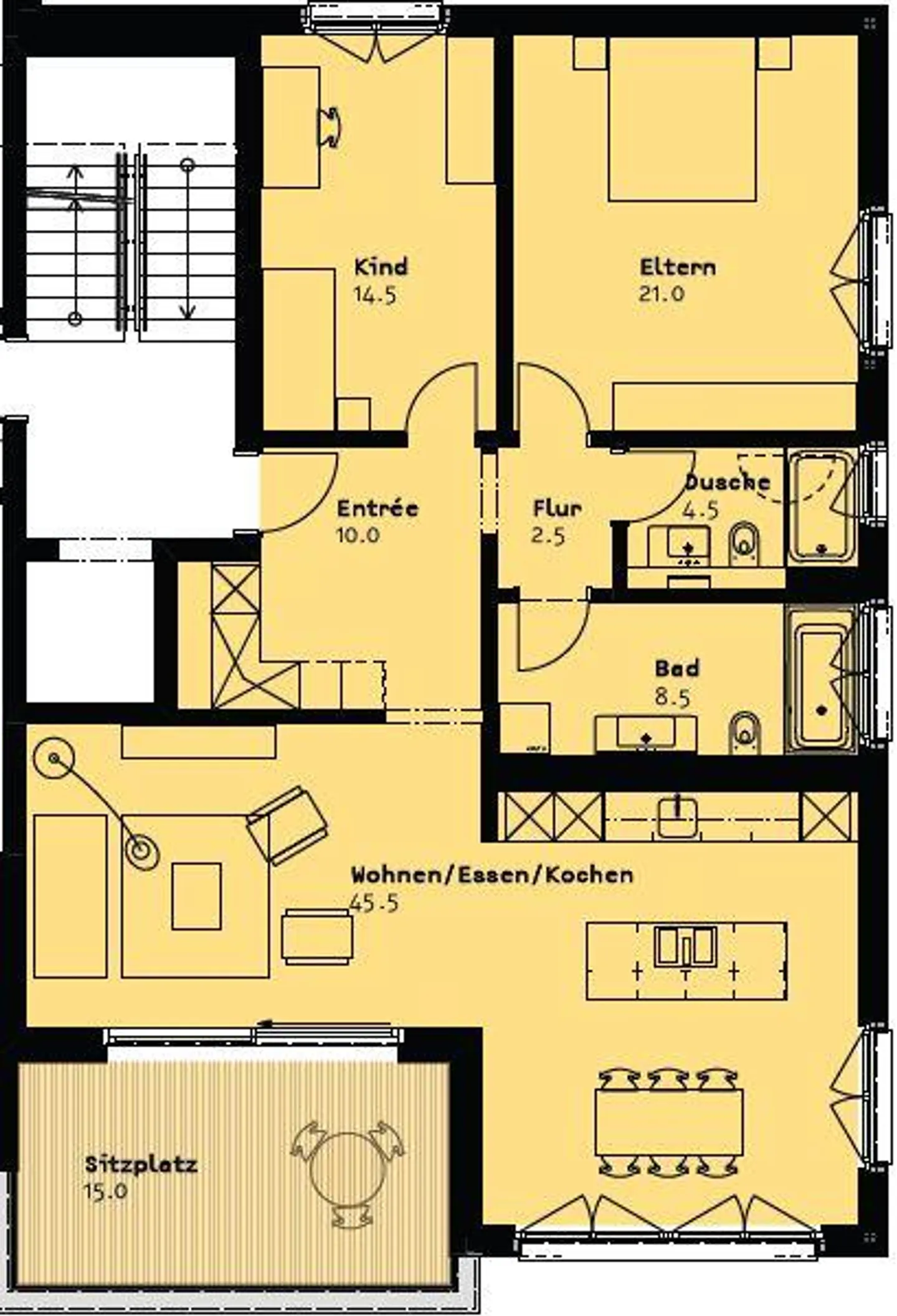 Appartement moderne de 3½ pièces dans un quartier résidentiel prisé (en droit de construction) - Photo 6 sur 6