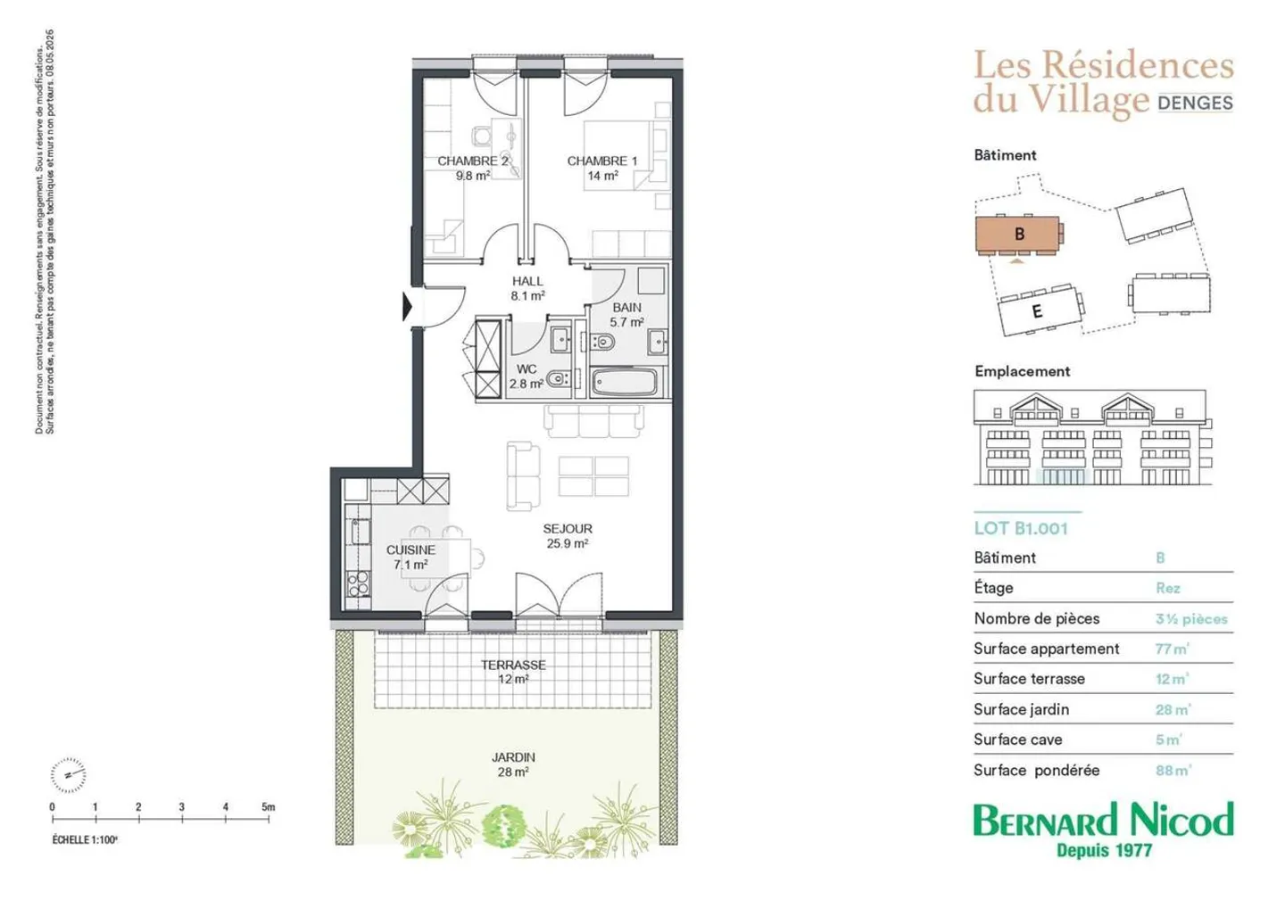 Denges - Rez-de-jardin de 3.5 pièces - 88 m² avec terrasse et jardin - Photo 3 sur 7