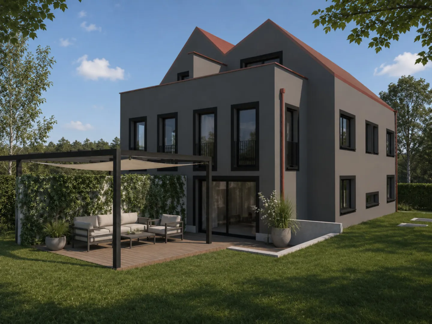 Modernes Doppel-Einfamilienhaus - Foto 1 von 1
