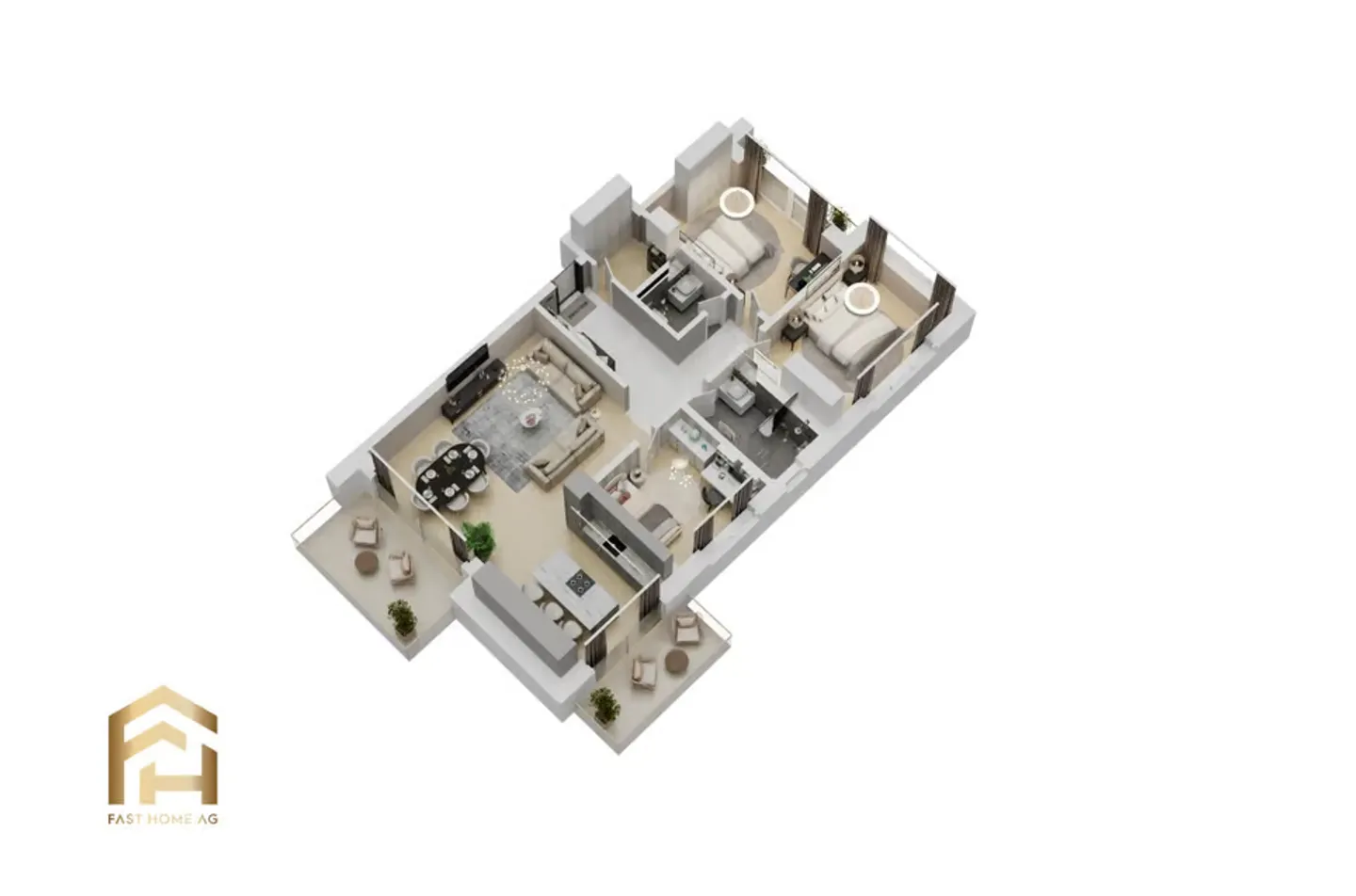 Projet de nouvelle construction exclusif : Appartement de 3,5 pièces de haute qualité - Photo 7 sur 12