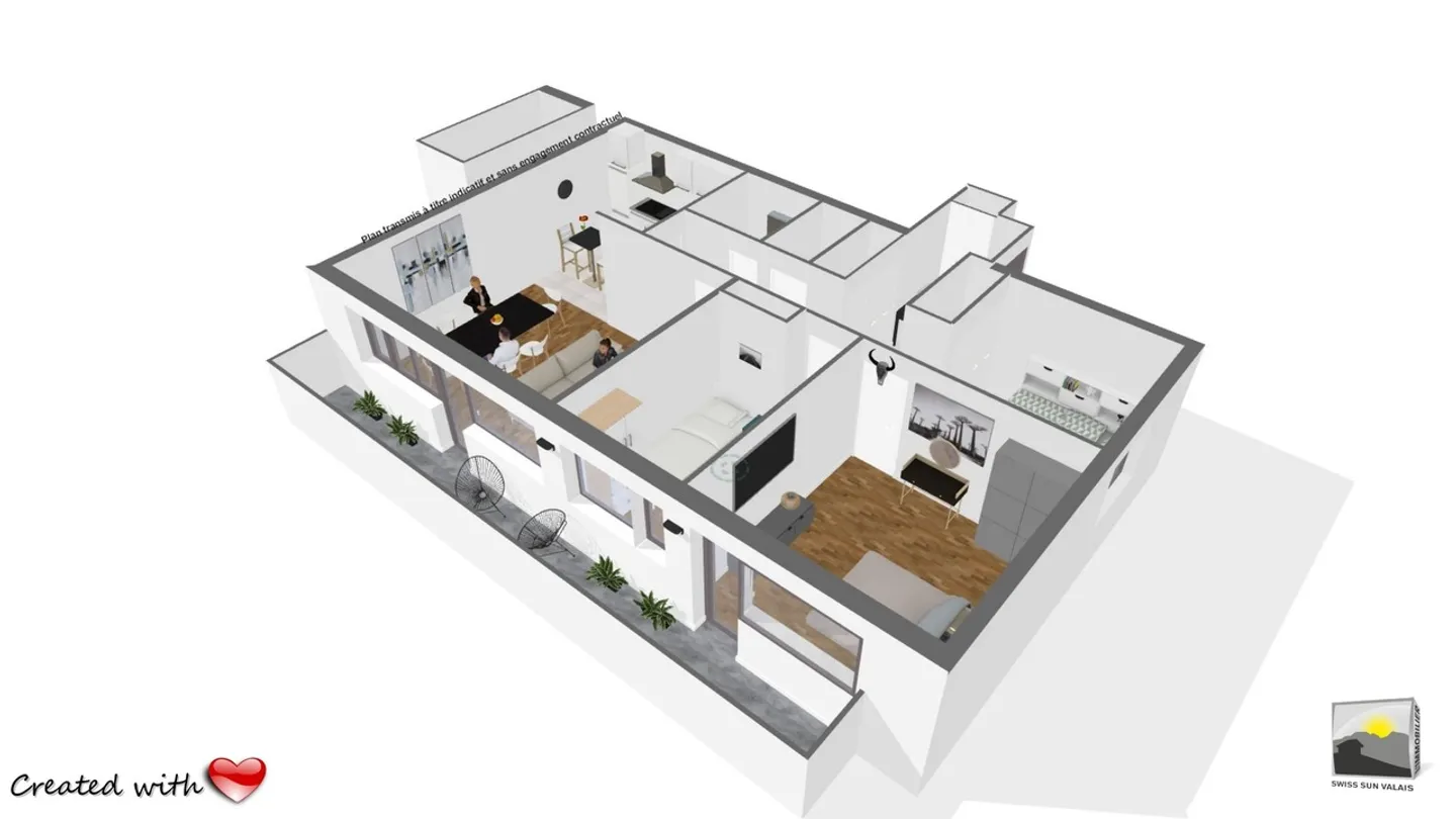 Beautiful 4.5-room apartment of 93 m² in Valais for sale - Photo 14 of 23