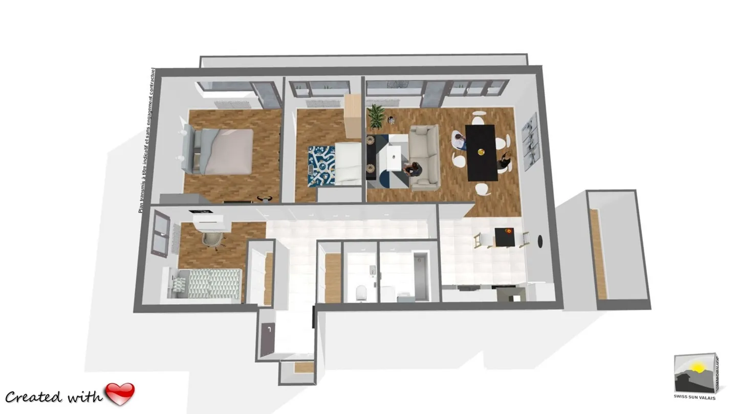 Beautiful 4.5-room apartment of 93 m² in Valais for sale - Photo 15 of 23