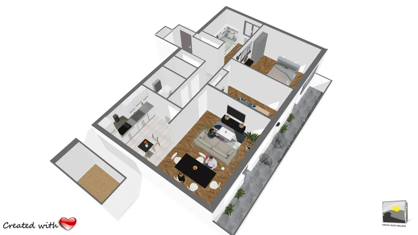 Beautiful 4.5-room apartment of 93 m² in Valais for sale - Photo 17 of 23