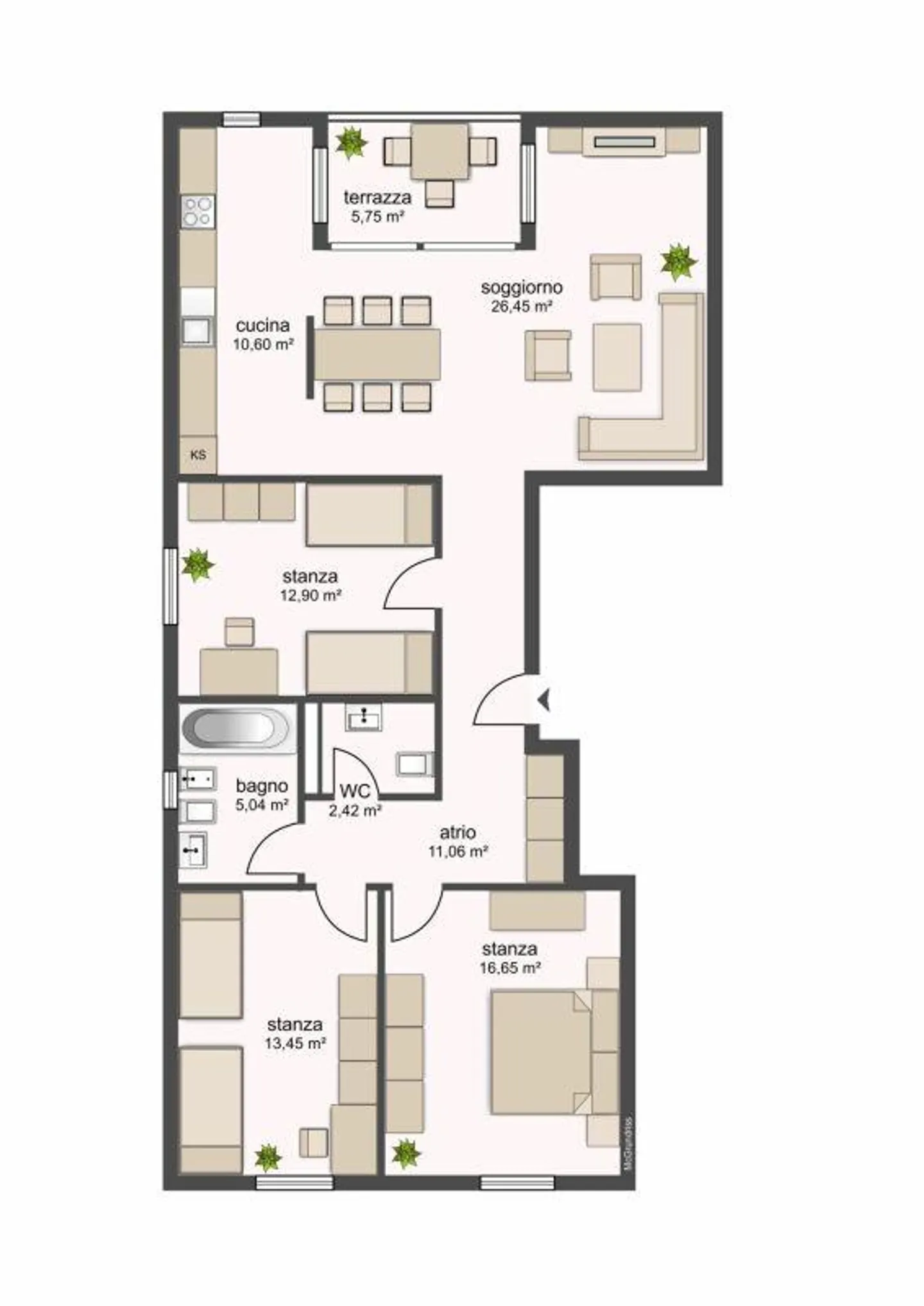 2200 Gudo, Via Monda 12, Wohnung 214 - Foto 3 von 3