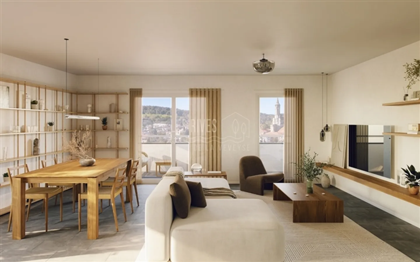 New 2.5-room apartment with balcony – Les Rives de la Veveyse - Photo 3 of 11