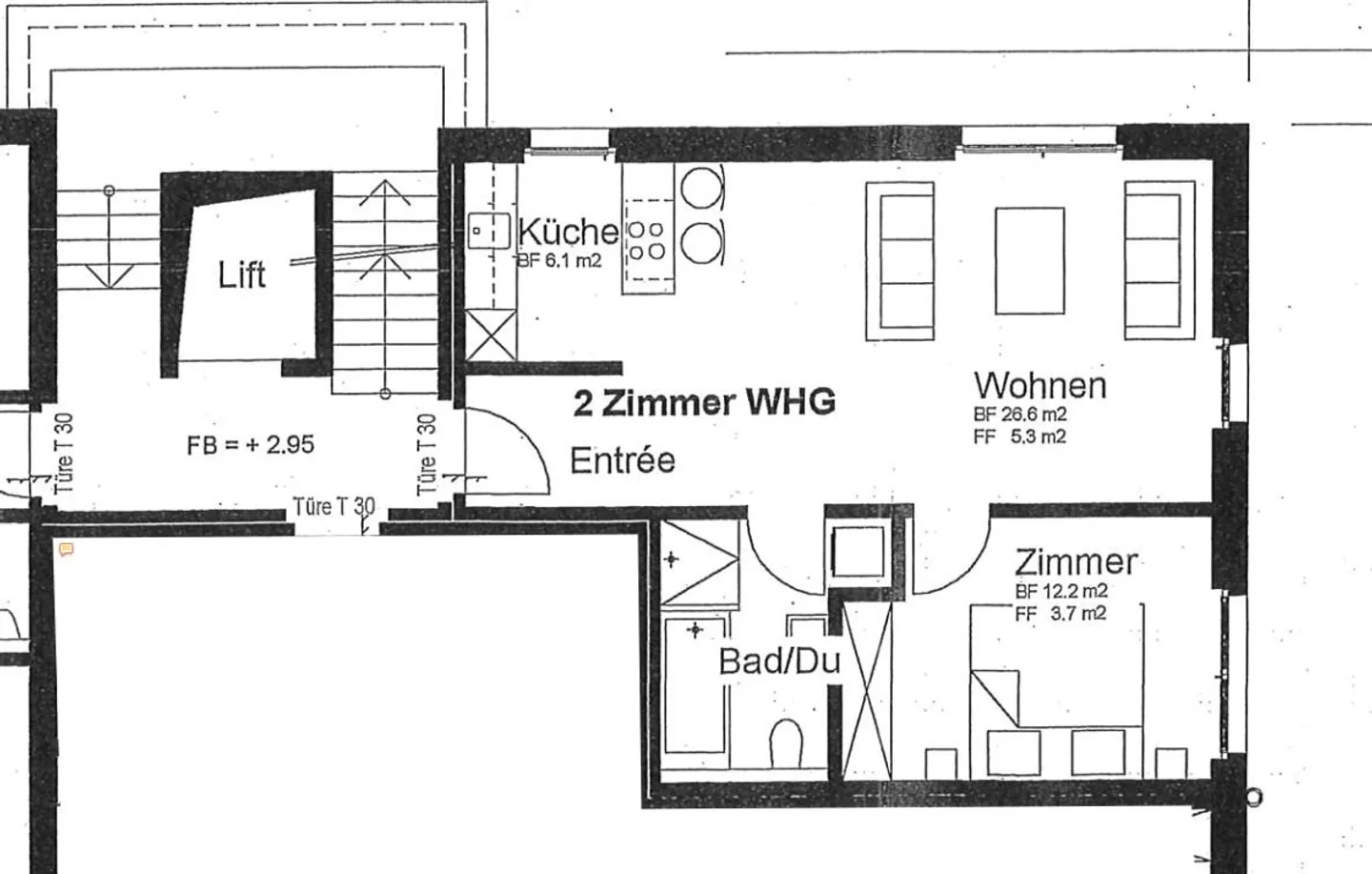 Modern 2.5-room apartment with kitchen island - central, bright & perfect - Photo 6 of 7