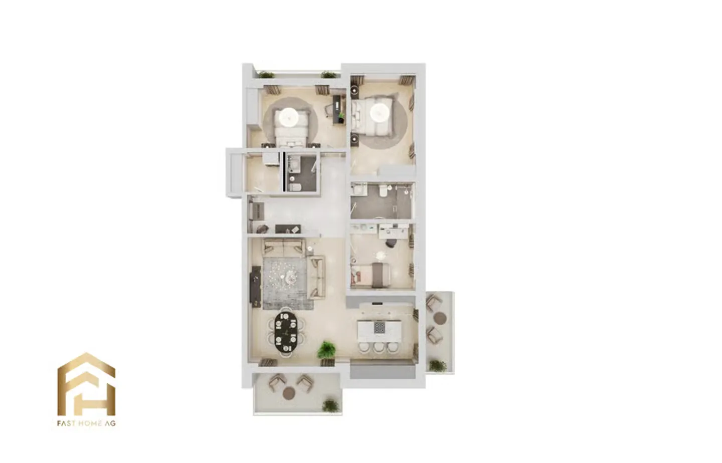 Projet de nouvelle construction exclusif : Appartement de 3,5 pièces de haute qualité - Photo 8 sur 12