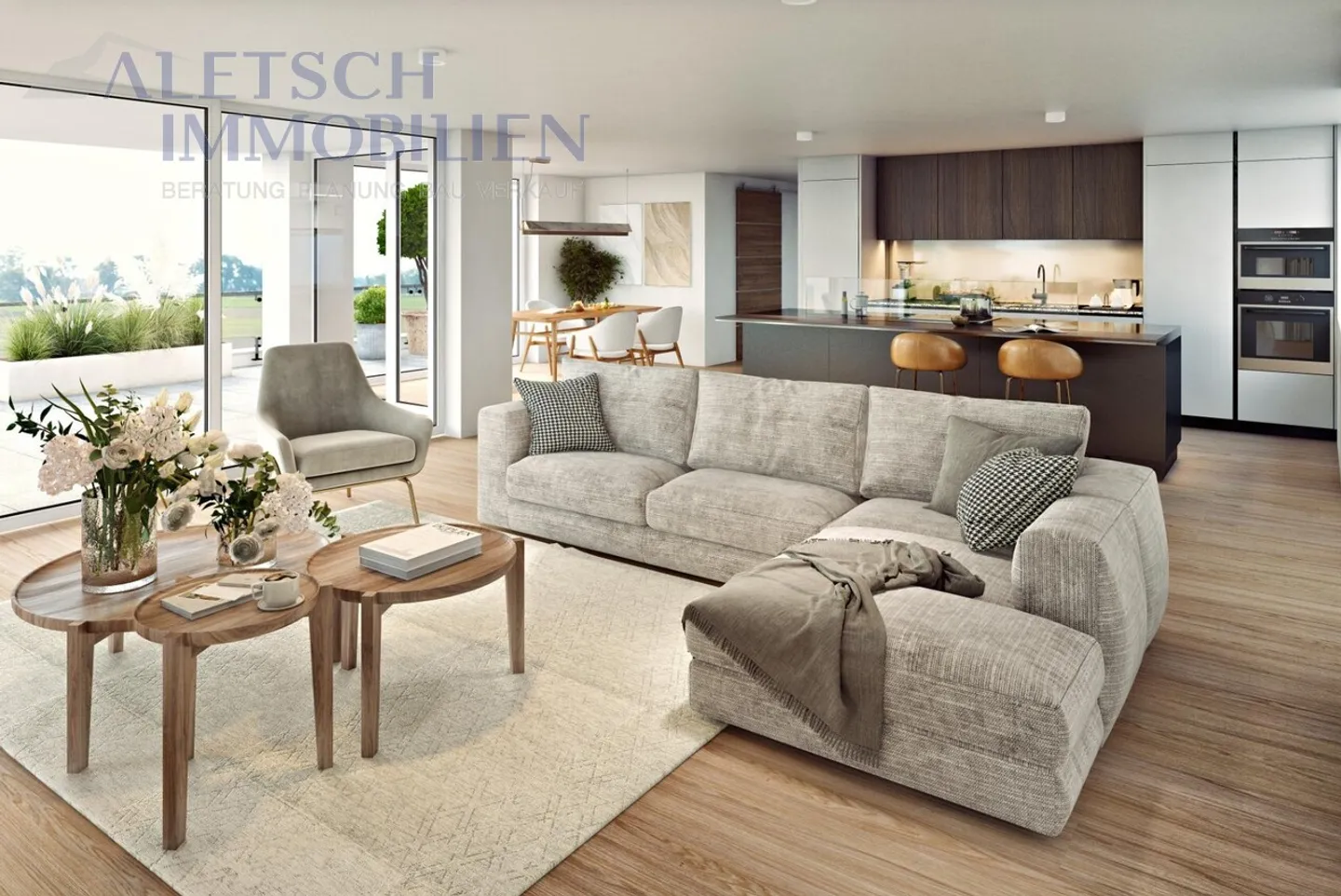Appartement 4.5 pièces avec grande loggia et vue panoramique - Photo 2 sur 4