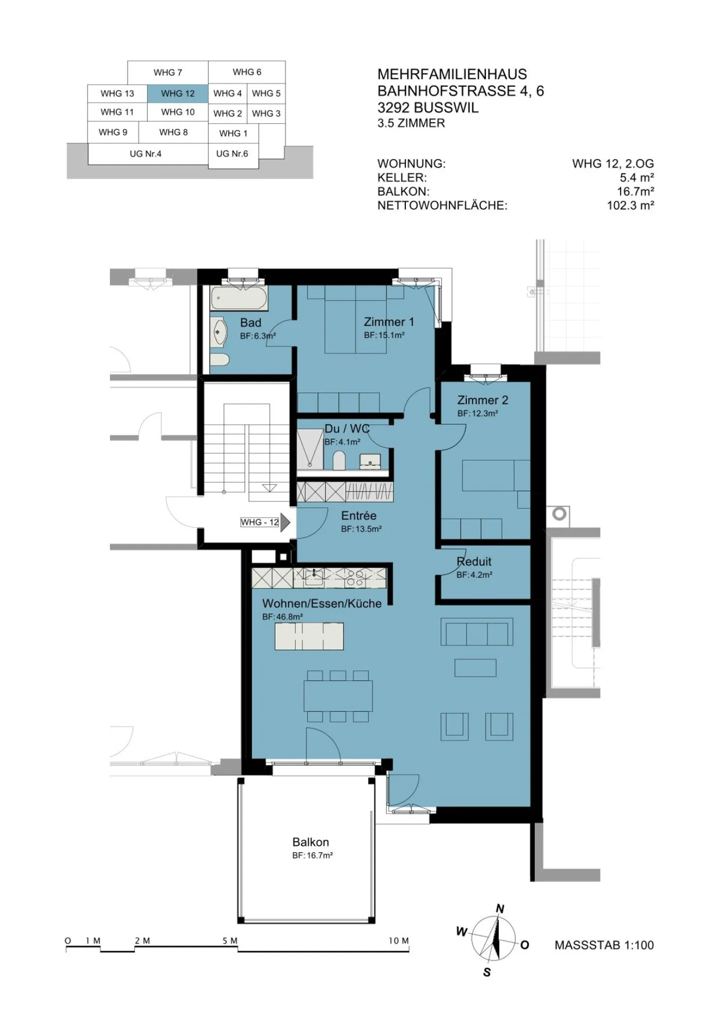 Appartement neuf exclusif (3,5 pièces) au 2ème étage - première location ! - Photo 7 sur 7