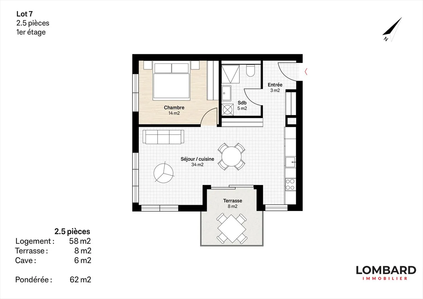 Appartement 2.5 pièces - Photo 6 sur 6