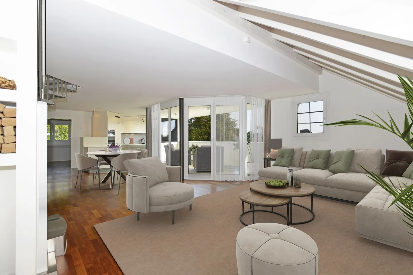Appartamento attico duplex di 5,5 locali accanto al campo da golf di Augwil - Foto 5 di 19