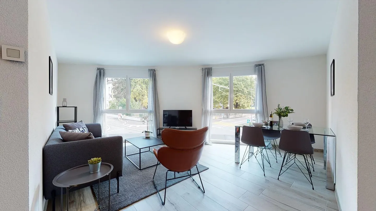 Appartement moderne entièrement meublé à Aigle - Photo 1 sur 13