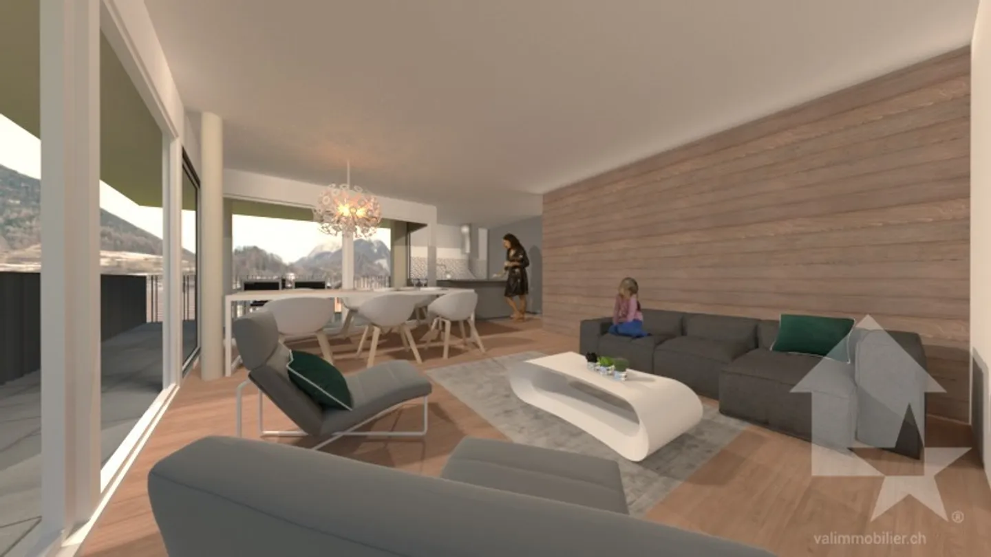 «Appartamento 3.5p nuovo in seconda casa autorizzato a pochi passi da Châble/Verbier» - Foto 1 di 4