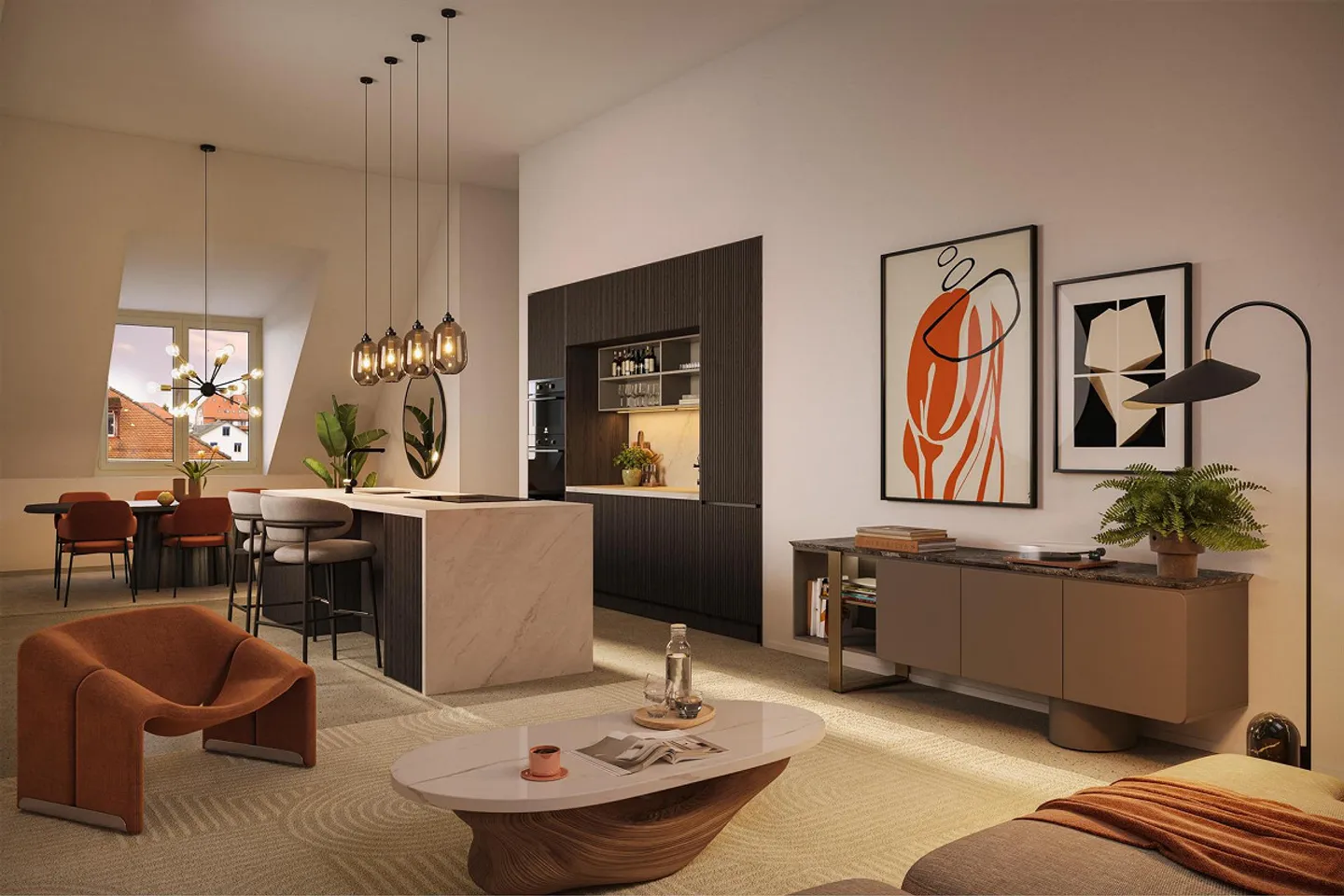 Luxus-Penthouse in Zürich-Oerlikon - Foto 3 von 4